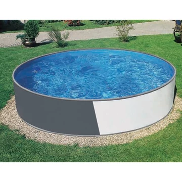 Azuro round Graphite - White, 0,50 mm Ibizakék, 4,60 x 1,20 m