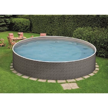 Azuro round, Rattan, 0,50 mm Ibizakék, 4,60 m x 1,20 m